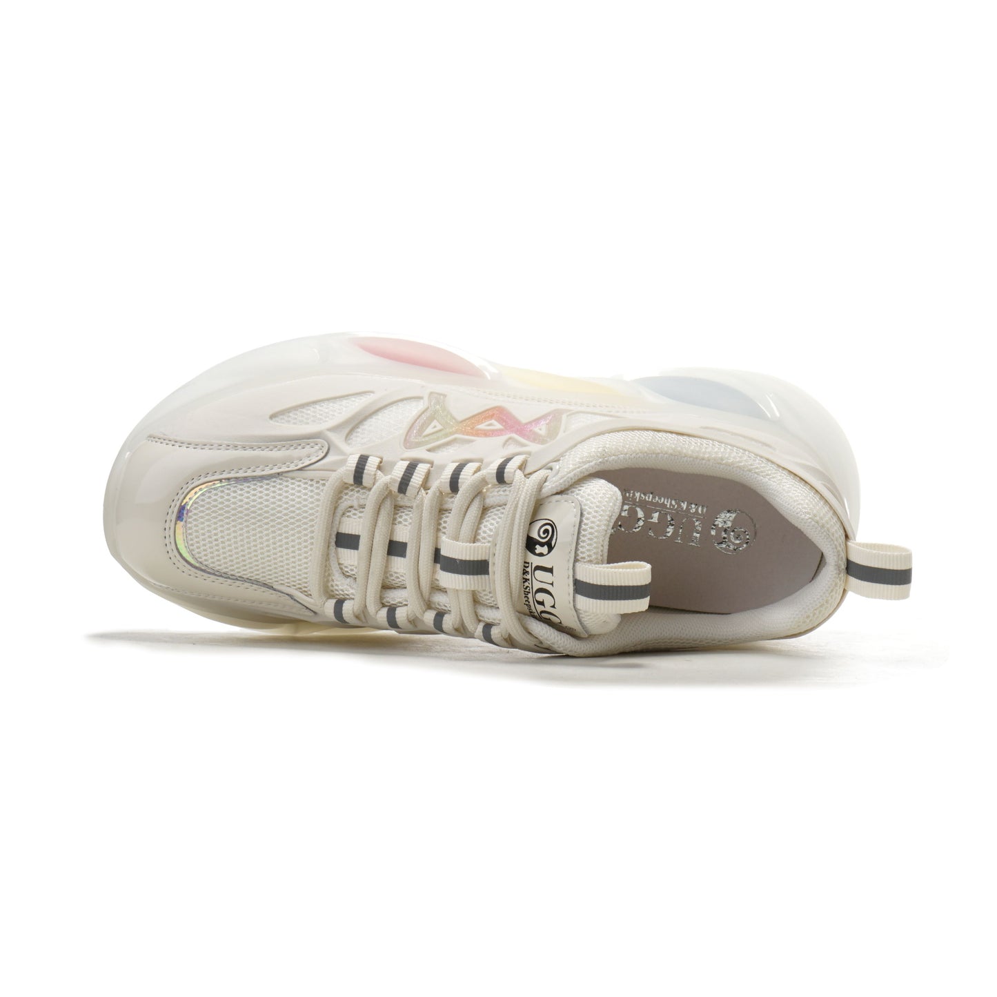 DK1652 Raibow sole Soft leather Sneaker shoes