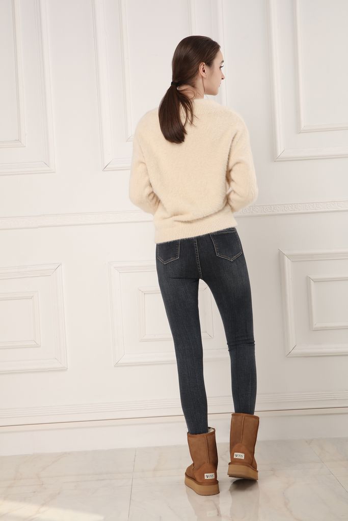DK096 3/4 Platform Classic Short Australia Sheepskin UGG