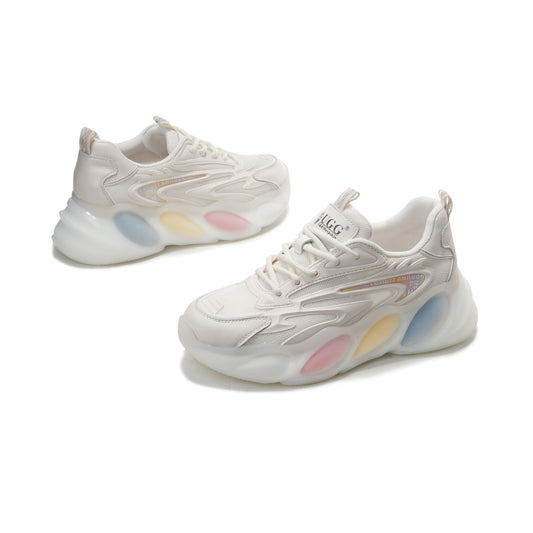 DK1651 White Rainbow Sneaker soft Leather