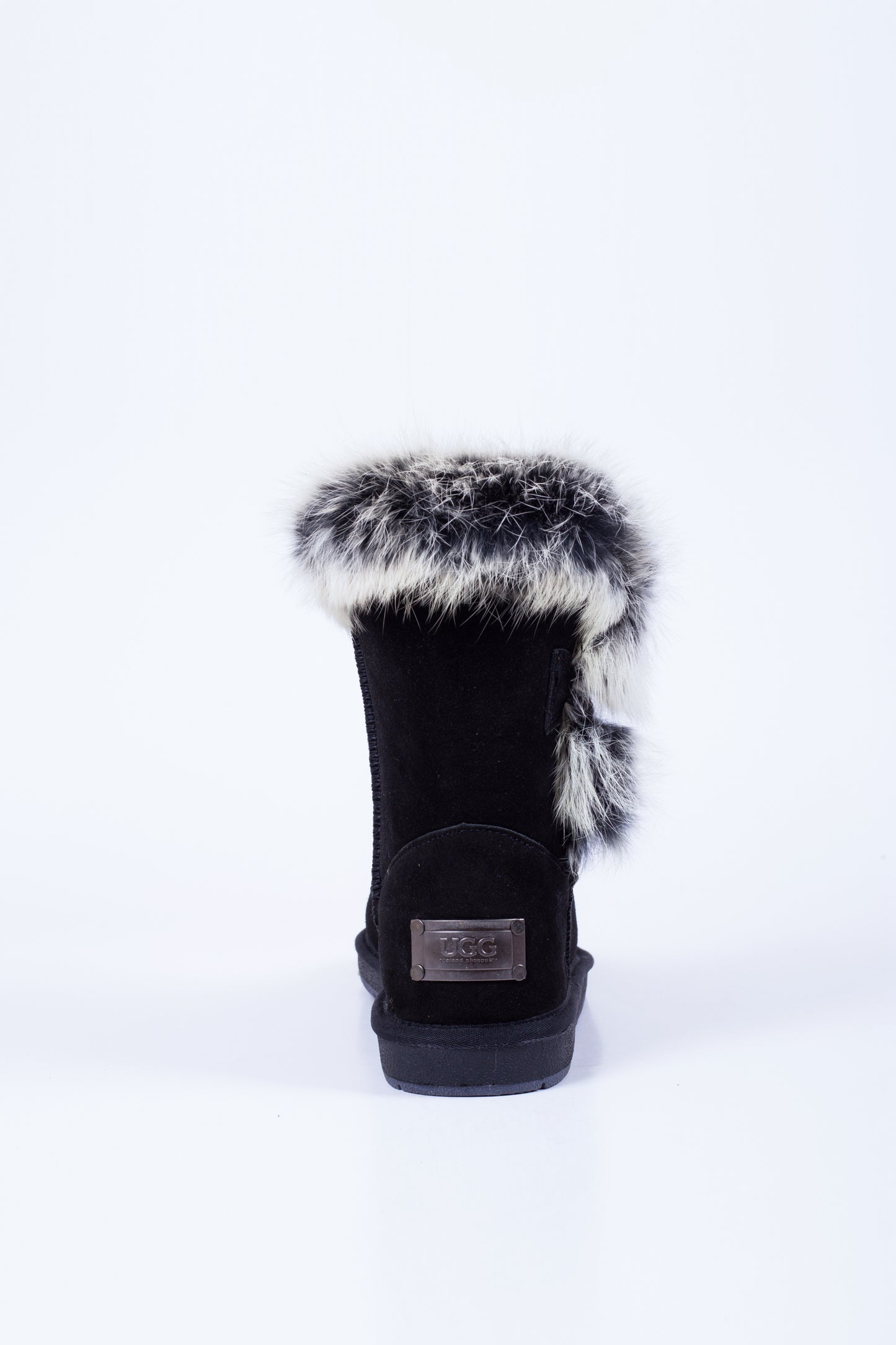 Auz004 One Button Rabbit Fur UGG boot