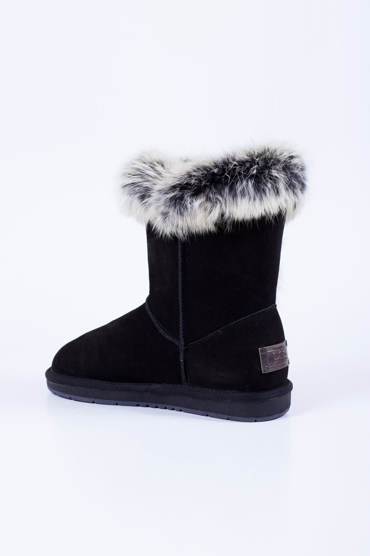 Auz004 One Button Rabbit Fur UGG boot