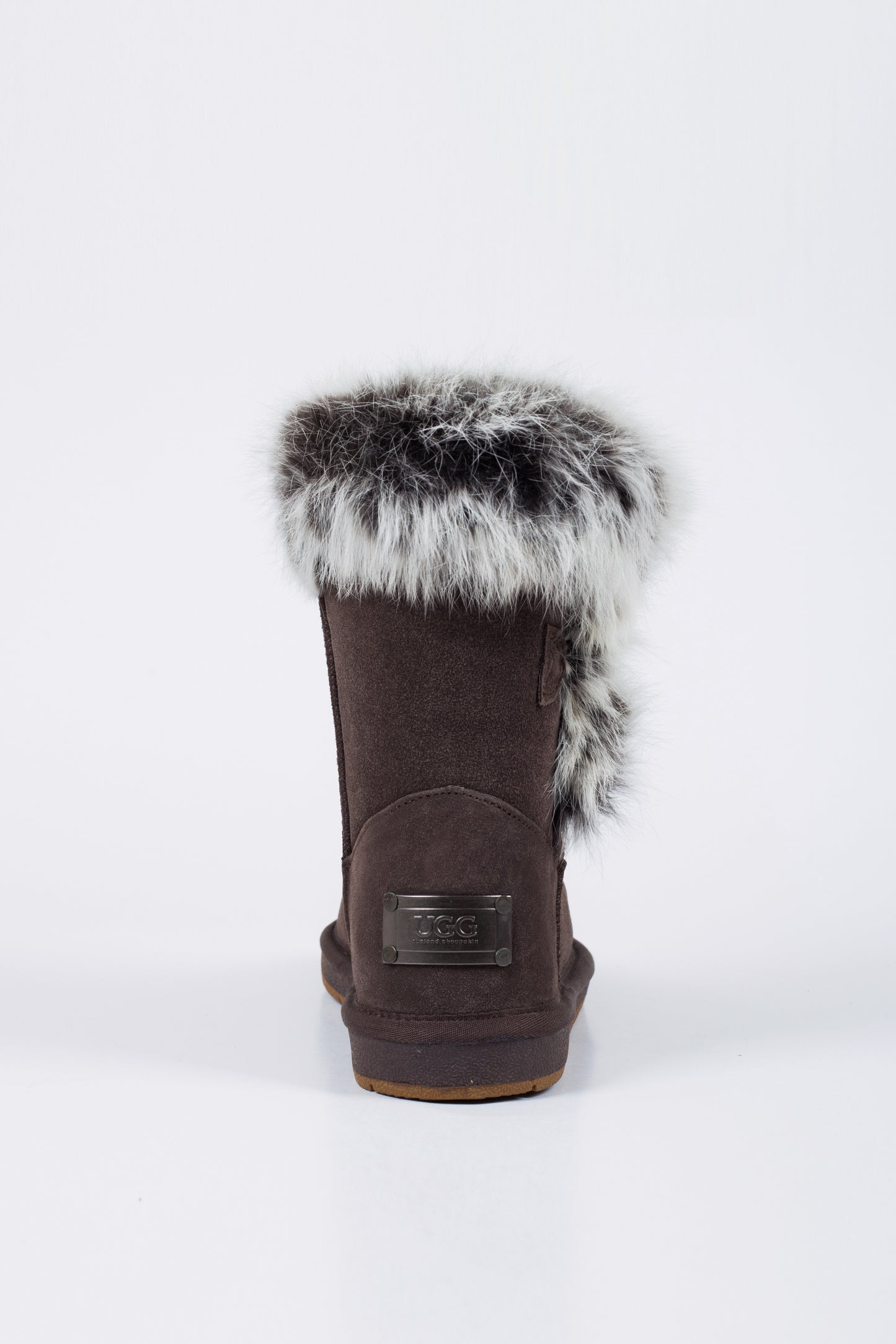 Auz004 One Button Rabbit Fur UGG boot