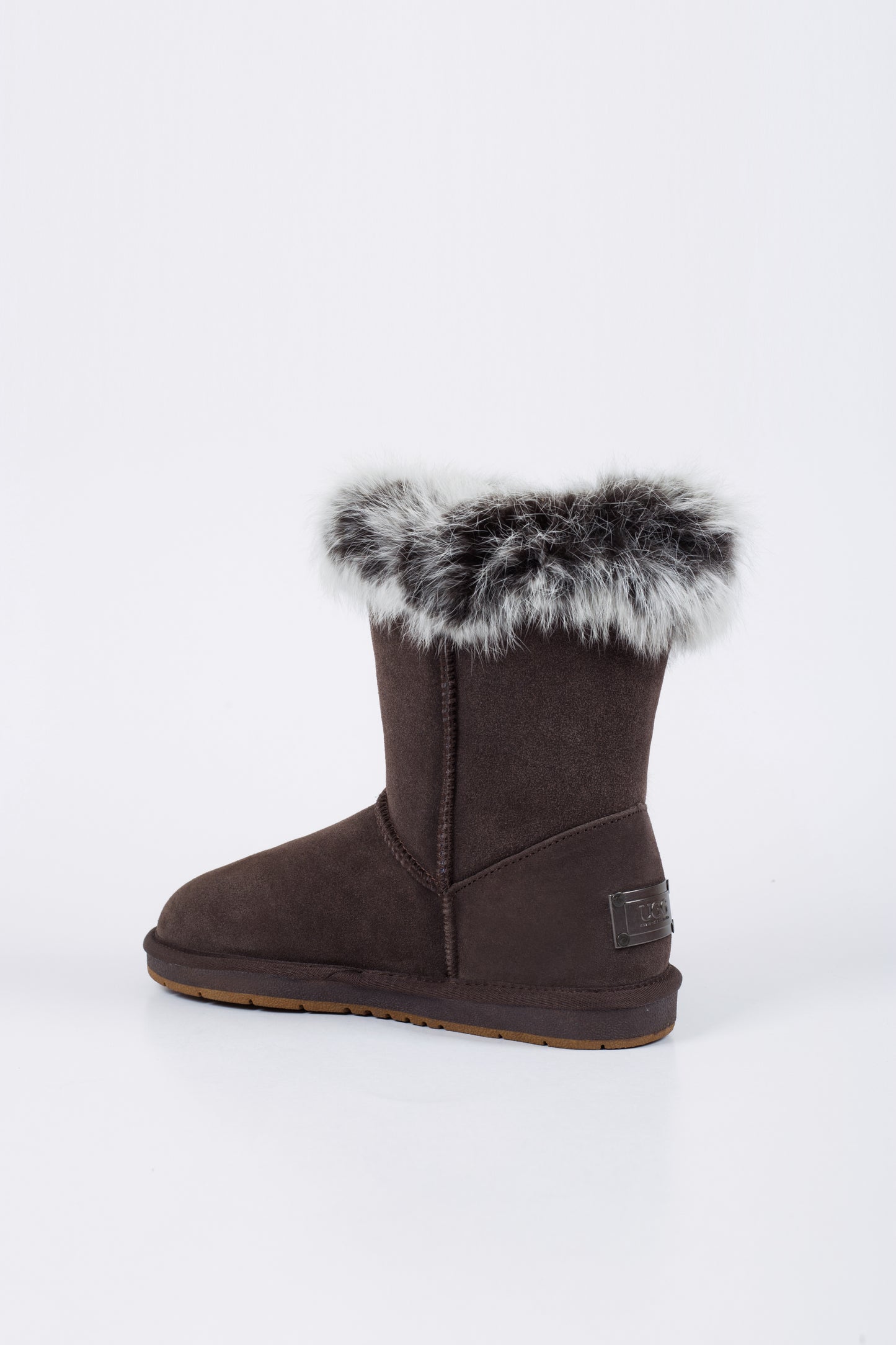 Auz004 One Button Rabbit Fur UGG boot