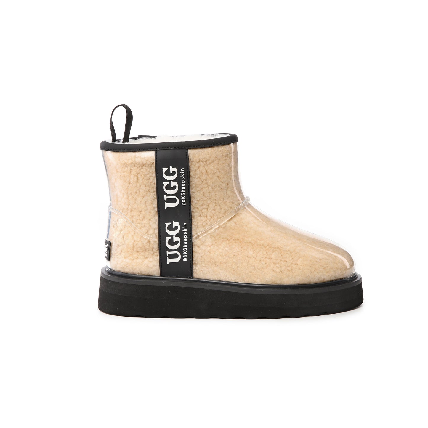 DK097 Clear Mini Classic PU waterproof Australia Sheepskin Rain ugg boots