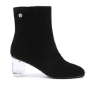 DK334 Tiana Crystal Heel Boot Sheepskin lining zip up
