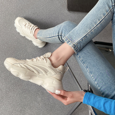 DK1625 BBGJ white leather Snaker shoes