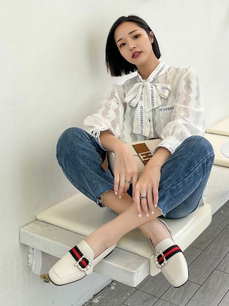 DK1630 Daisy Pearl -Strap Flat soft leather shoes