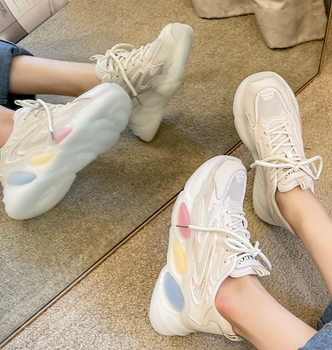 DK1651 White Rainbow Sneaker soft Leather
