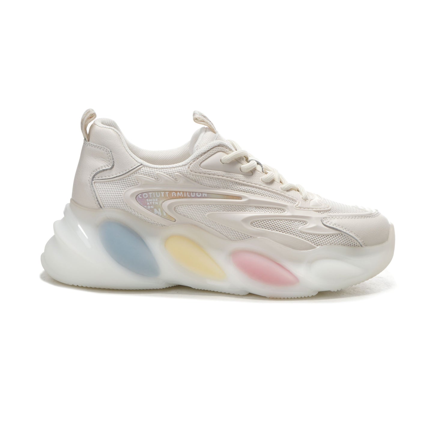 DK1651 White Rainbow Sneaker soft Leather