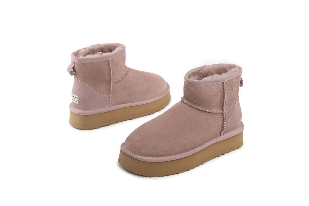 DK095 Classic Mini Platform Austalia sheepskin UGG boot