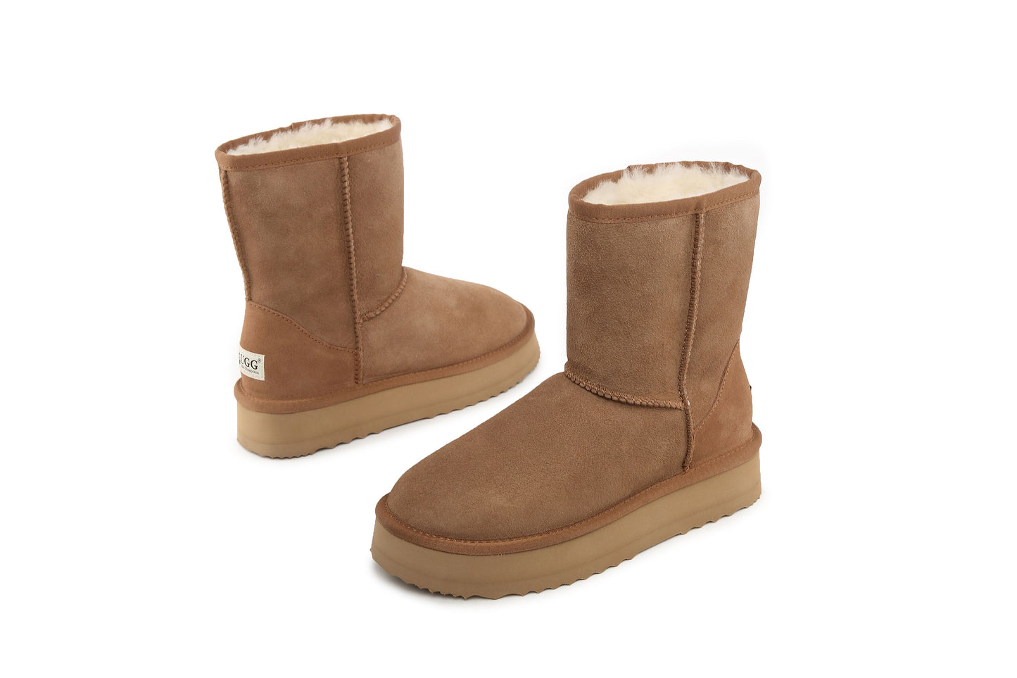 DK096 3/4 Platform Classic Short Australia Sheepskin UGG