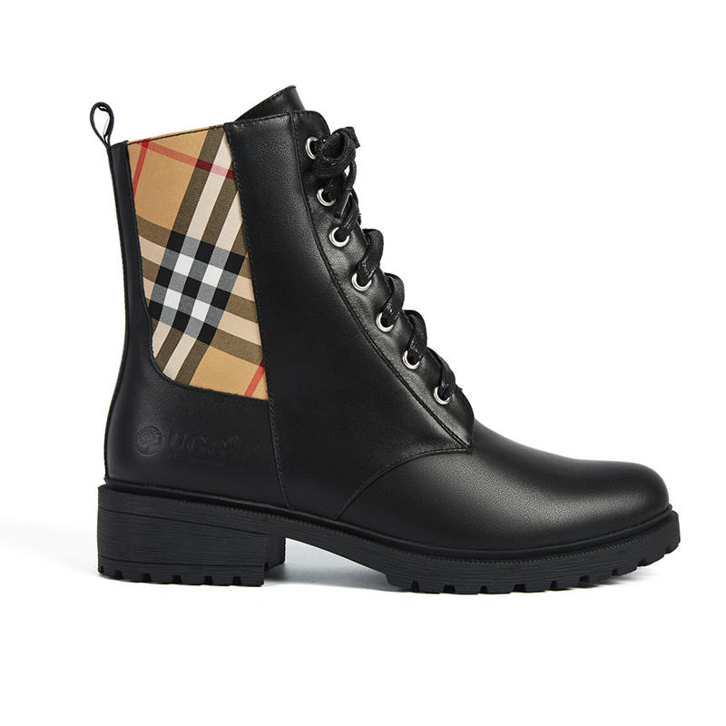 DK357 Dionysus Leather Boot(with Print)