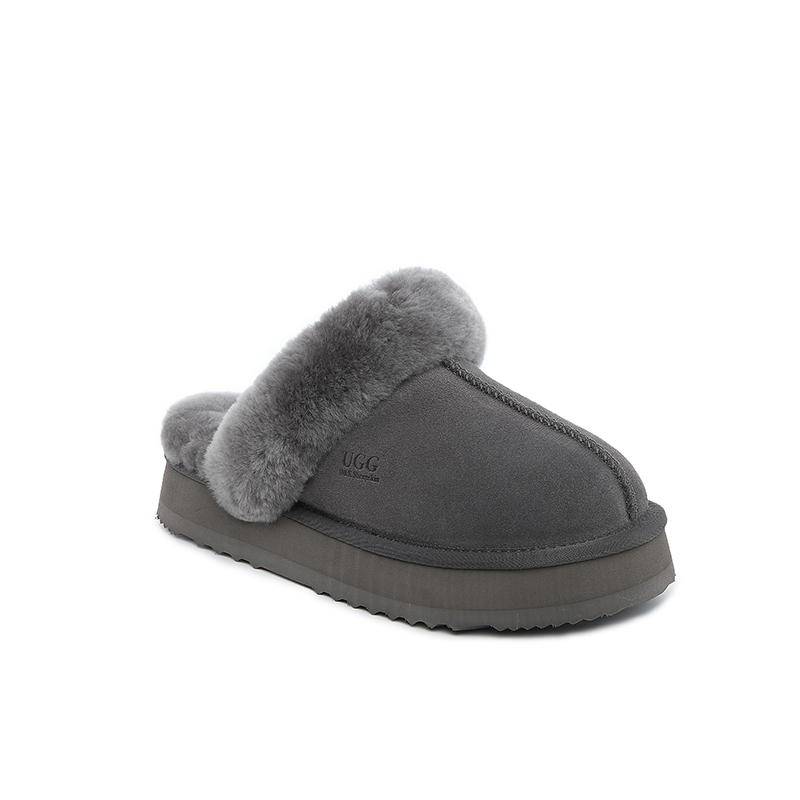 DK083 Platform Sheepskin UGG Slipper