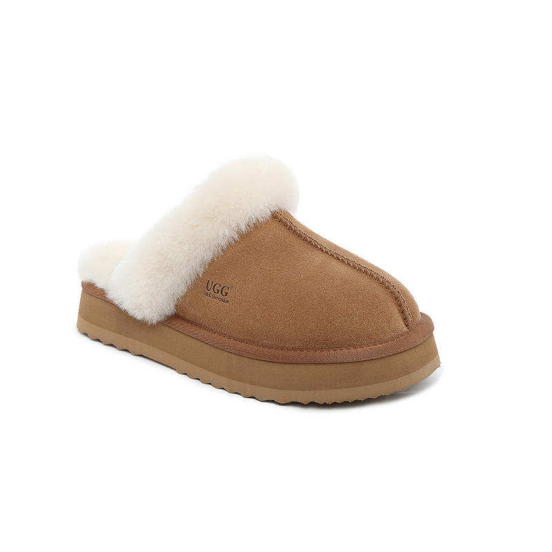 DK083 Platform Sheepskin UGG Slipper