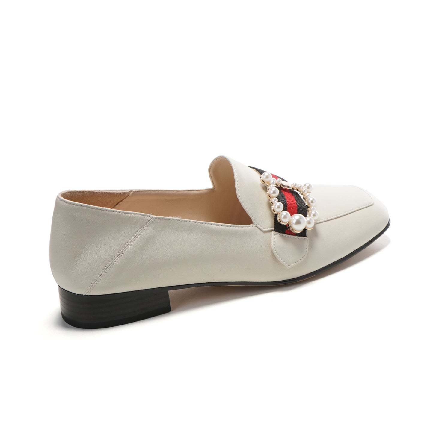 DK1630 Daisy Pearl -Strap Flat soft leather shoes