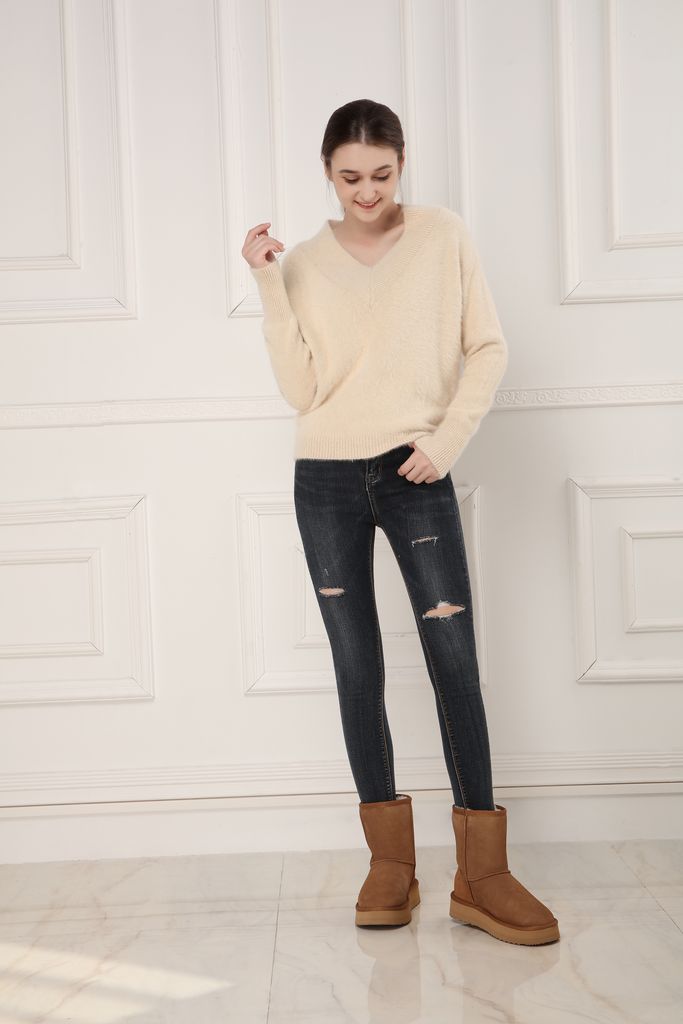 DK096 3/4 Platform Classic Short Australia Sheepskin UGG
