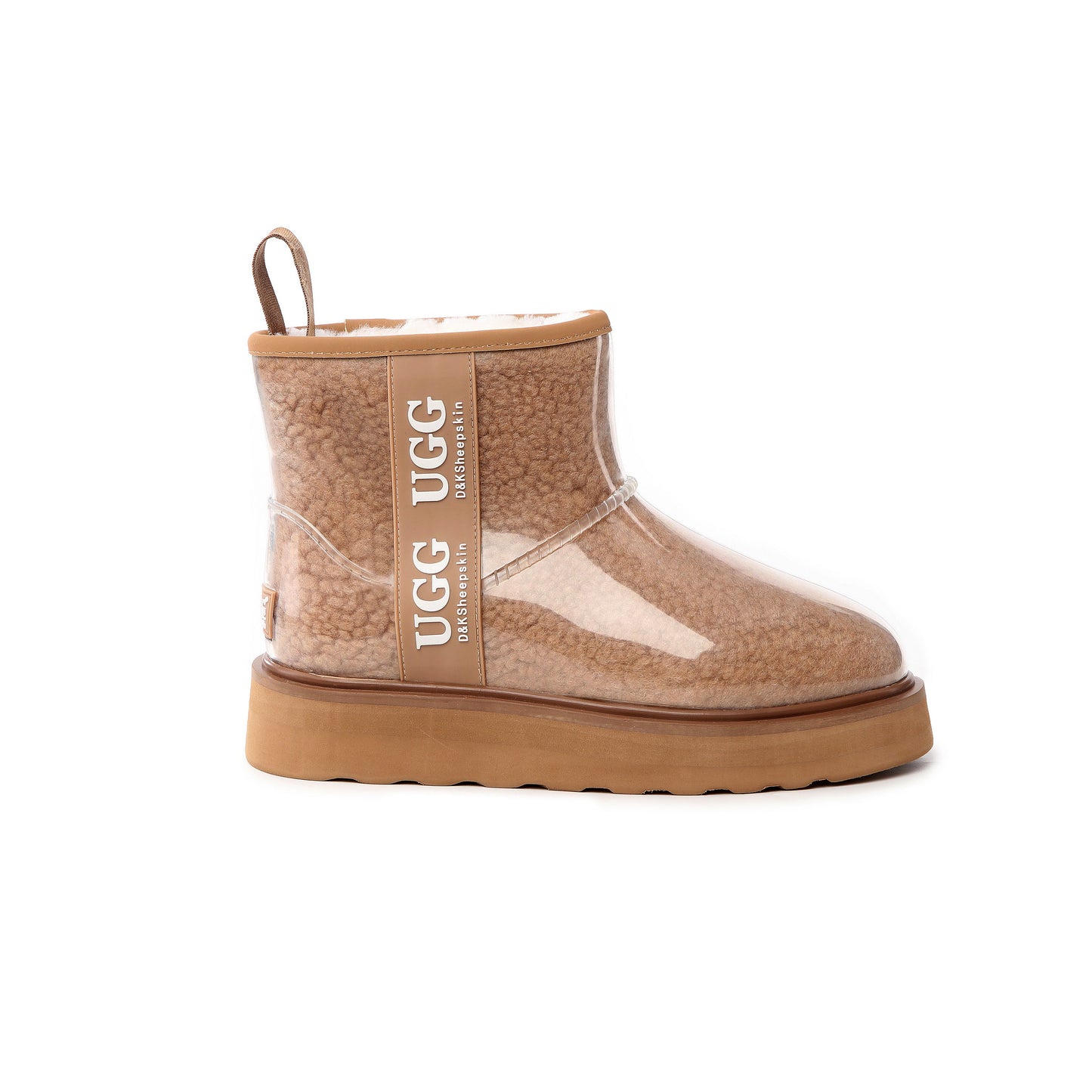 DK097 Clear Mini Classic PU waterproof Australia Sheepskin Rain ugg boots