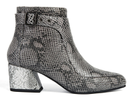 DK364S Bia Buckle Boot Snake Print Leather sheepskin lining