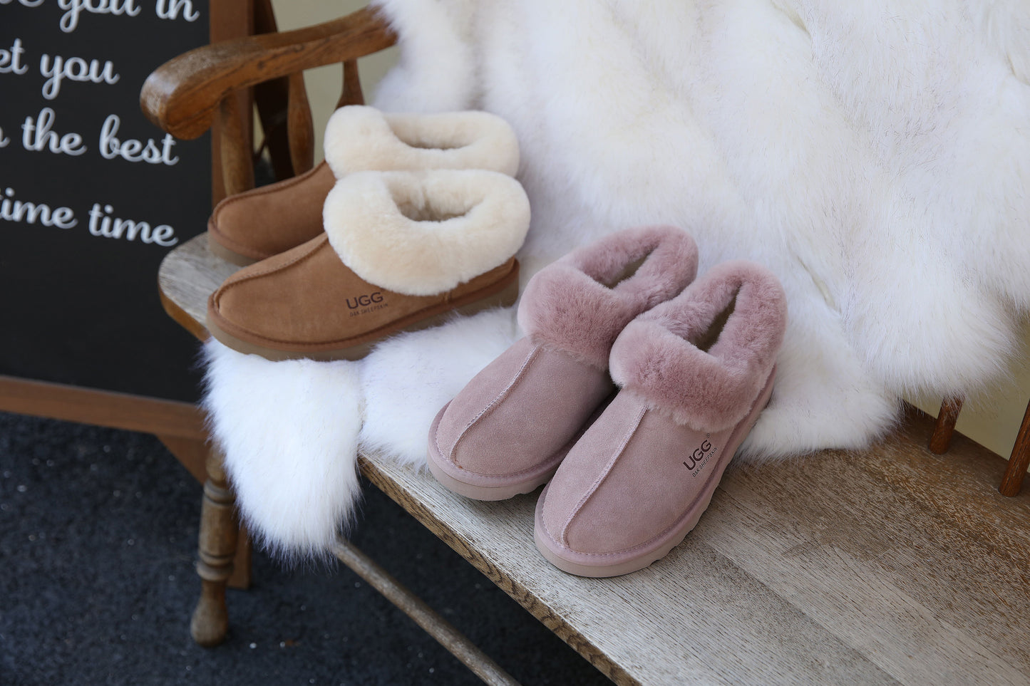 DK101 Rosee Australia sheepskin slipper