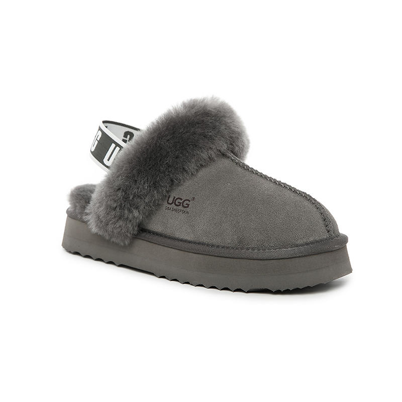 DK092 Cora Platform UGG Slipper Australia Sheepskin