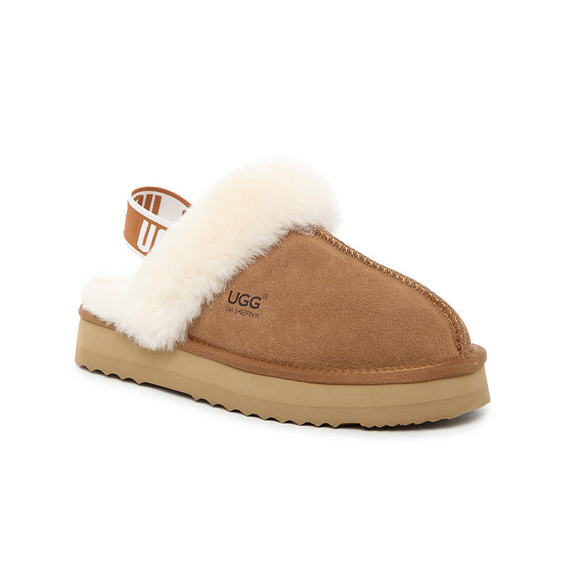 DK092 Cora Platform UGG Slipper Australia Sheepskin