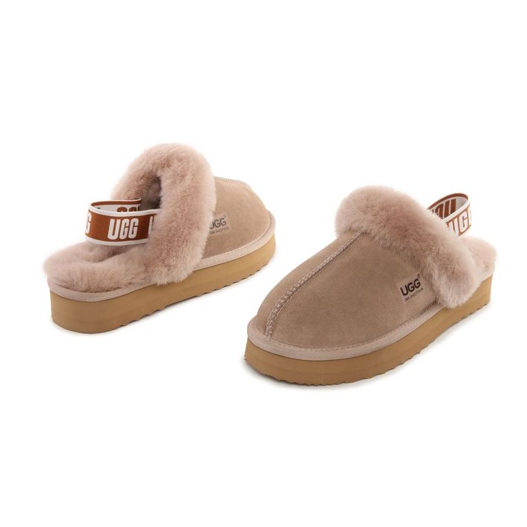 DK092 Cora Platform UGG Slipper Australia Sheepskin