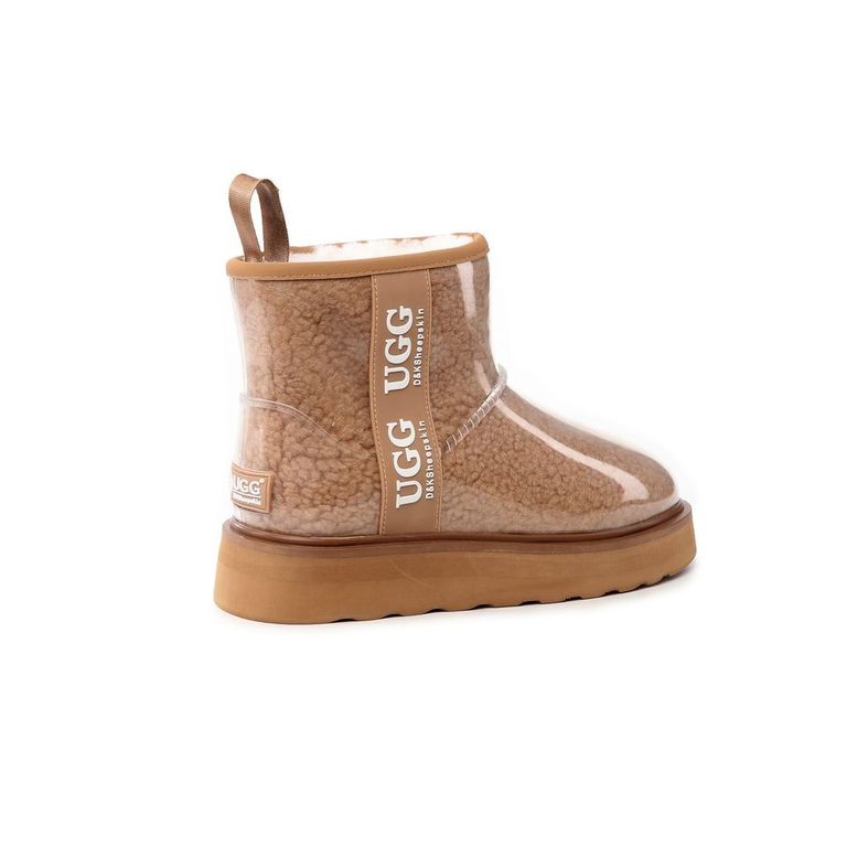 DK097 Clear Mini Classic PU waterproof Australia Sheepskin Rain ugg boots